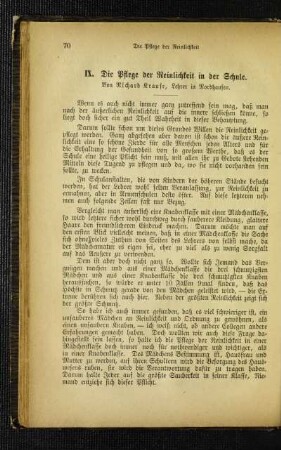 ¬Die¬ Pflege der Reinlichkeit in der Schule