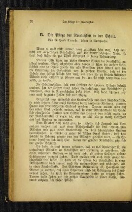 ¬Die¬ Pflege der Reinlichkeit in der Schule