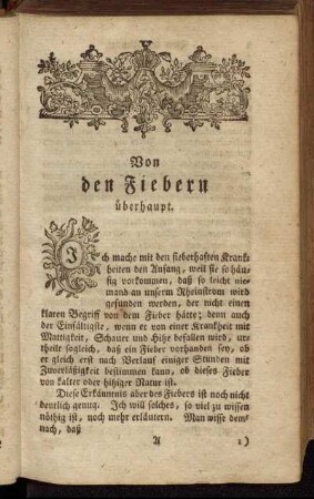 Von den Fiebern überhaupt.