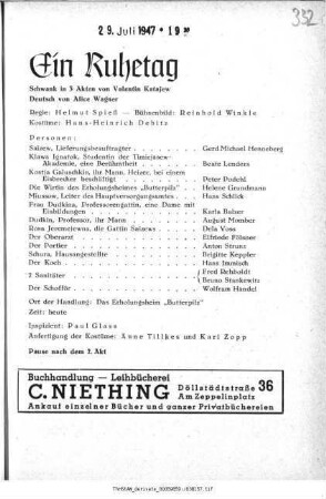 Ein Ruhetag