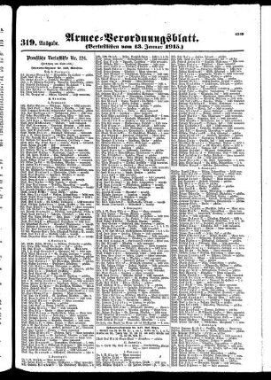 319.Ausgabe. Mittwoch, 13. Januar 1915