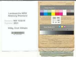 Entnazifizierung Erich Wilhelm Wittig , geb. 28.03.1907 (Forstarbeiter)