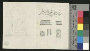 Spitzbogenportal; dekorative Friesornamente