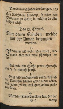 Das 18. Capitel. Von denen Sünden, welche mit der Zunge begangen werden
