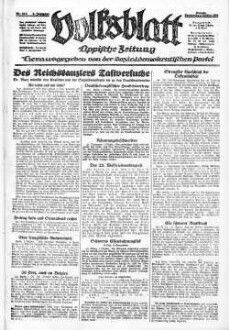 Volksblatt : Lippische Zeitung, Detmold