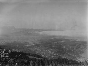 Bregenz : Blick von Pfänder über die Landeshauptstadt des österreichischen Bundeslandes Vorarlberg und Bezirkshauptstadt des Bezirks Bregenz.