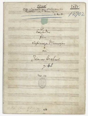 5 Lieder für vierstimmigen Männerchor