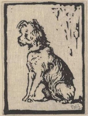 Schnauzel - Blatt 3 der Mappe "Kleine Holzschnitte"