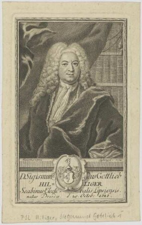Bildnis des Sigismundus Gottlieb Hilliger