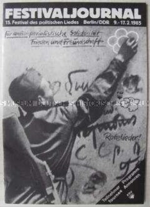 Sonderdruck zum 15. Festival des politischen Liedes in Berlin 1985