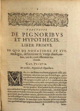 Tractatus De Pignoribus Et Hypothecis
