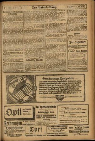 Zweite Ausgabe vom Donnerstag, den 13. November 1924.
