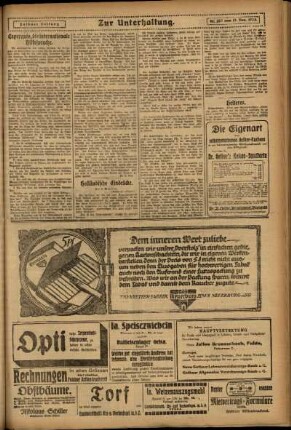 Zweite Ausgabe vom Donnerstag, den 13. November 1924.