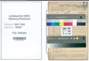 Entnazifizierung Wilhelm Vick , geb. 02.04.1915 (Polizeibeamter)