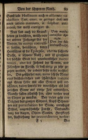 Von motibus convulsivis Epilepsia. Von der fallenden Sucht.