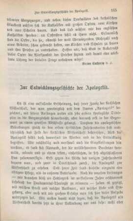 165-182 Zur Entwicklungsgeschichte der Apologetik