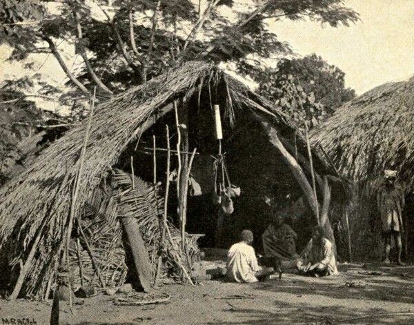 "Clubhouse des hommes, Nouvelle-Hébrides."