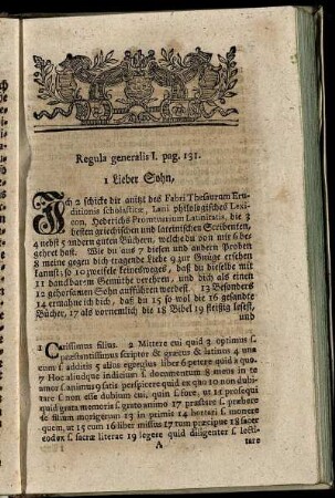 Regula generalis I. pag. 131.