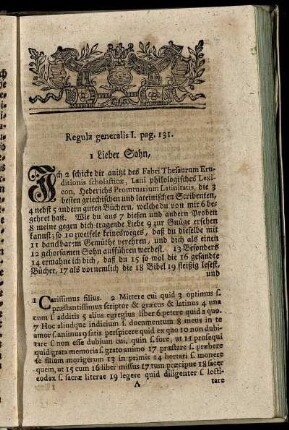 Regula generalis I. pag. 131.