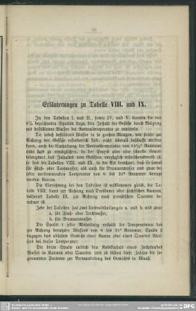[Tabelle VIII. und IX.] Erläuterungen zu Tabelle VIII. und IX.