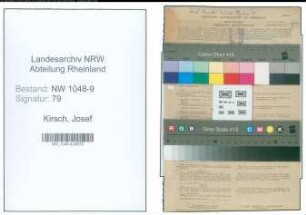 Entnazifizierung Josef Kirsch , geb. 03.04.1897 (Architekt)