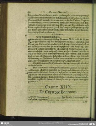 Caput XIIX. De Curatore Bonorum