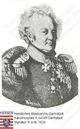 Müffling gen. Weiß, Wilhelm Freiherr v. (1778-1858) / Porträt in Uniform mit Orden, Brustbild