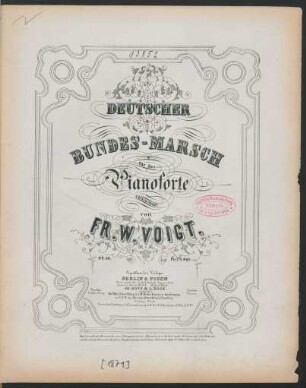 Deutscher Bundes-Marsch : für das Pianoforte : op. 50