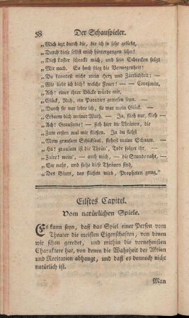 Eilftes Capitel. Vom natürlichen Spiele.