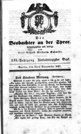 45. Stueck, 9. November 1857