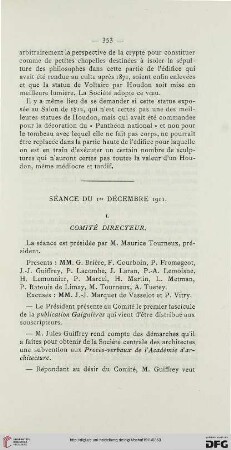 Séance du 1er Décembre 1911