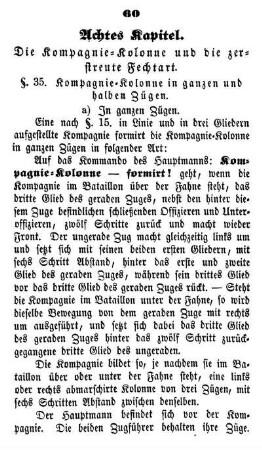 Achtes Kapitel. Die Kompagnie-Kolonne und die zerstreute Fechtart.