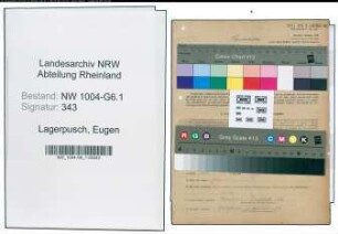 Entnazifizierung Eugen Lagerpusch , geb. 12.03.1905 (Meister)