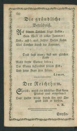 Der Reichthum.