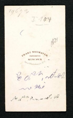 Porträt Richard Westermayer : Foto-/Bildersammlung Stenografische Sammlung. Porträt Richard Westermayer als Kadett in München. Photographie. Carte de visite (1860/1862; F. Neumayer). Dresden: SLUB P a 0598