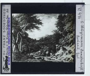 Huysmans, Arkadische Waldlandschaft mit Figuren (Privatsammlung)