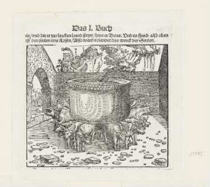 Ehernes Meer, aus: Martin Luther, "Biblia: Das ist: Die gantze heilige Schrifft: Deudsch", Wittenberg 1561, S. 190 verso