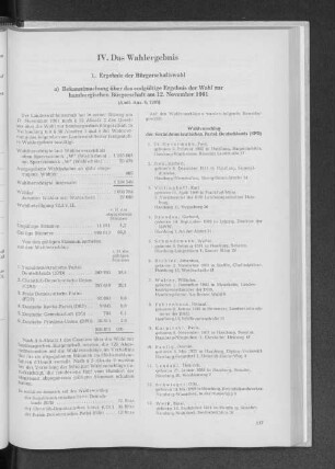 1. Ergebnis der Bürgerschaftswahl