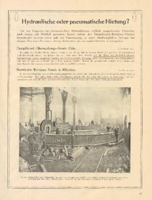 Hydraulische oder pneumatische Nietung?