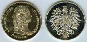 Medaille auf den 200. Geburtstag von Königin Luise