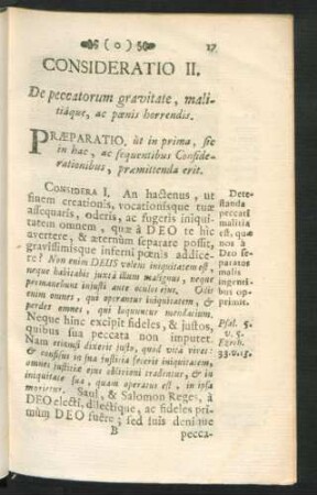 Consideratio II. De peccatorum gravitate, ...