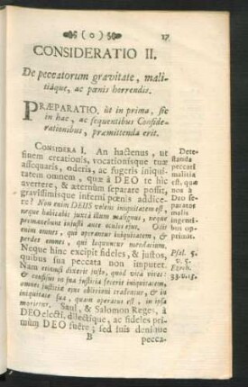 Consideratio II. De peccatorum gravitate, ...