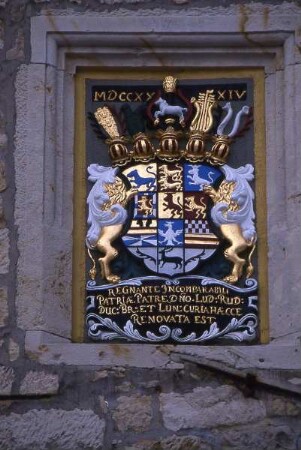 Blankenburg am Harz - Wappen am Rathaus : Historisches Wappen am Rathaus. Aufgenommen in Blankenburg am Harz