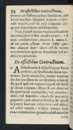 De effectibus Contractuum
