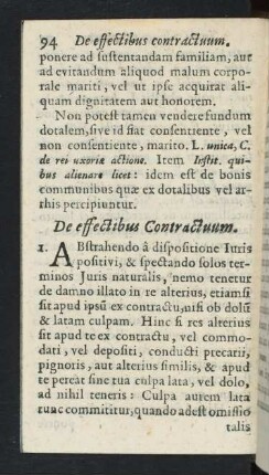 De effectibus Contractuum
