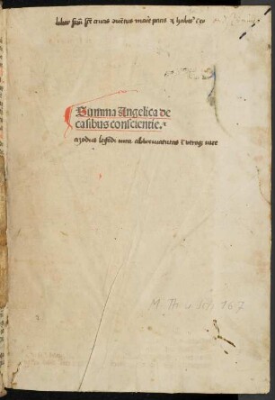 Summa angelica de casibus conscientiae : Mit Beigabe von Hieronymus Tornieli