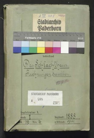 Rechnungen des Schlachthauses