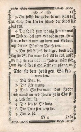 Die sieben heiligen Sakramenten.