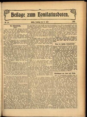 Zweite Ausgabe vom Sonntag, den 21. Juni 1908.