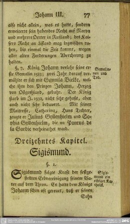 Dreizehntes Kapitel. Sigismund